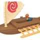 thumbnail image 3 of Muñeca Mattel de Moana y set de juego con bote flotante, 3 of 6
