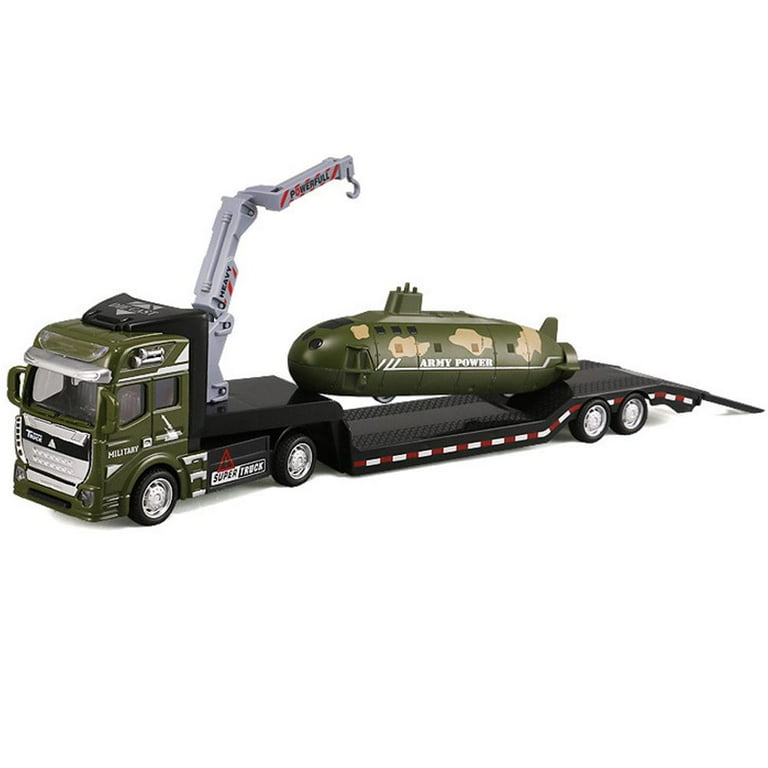 TureClos Army Truck Submarine Models Toy Set Alloy Metal Army Models Car Toys Perfect Gift for Children