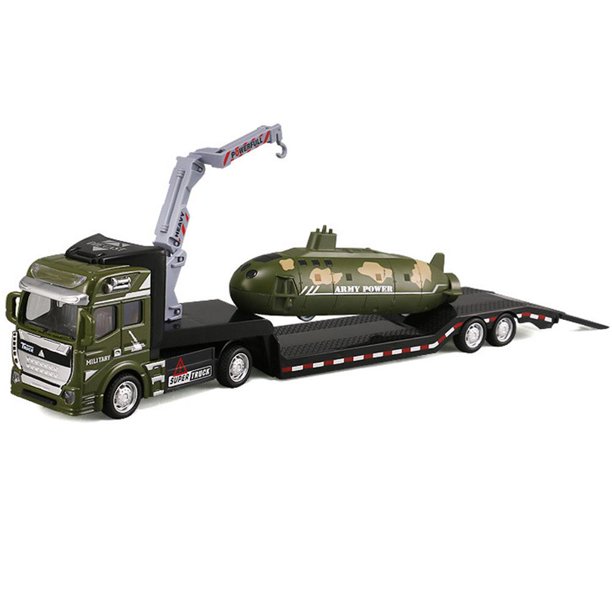 Modelos De Submarinos De Camiones Del Ejército, Conjunto De Juguetes De Aleación De Metal, Modelos Del Ejército, Juguetes De Coche, Regalo Perfecto Para Niños Yuarrent FN006313-00