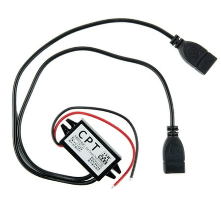 

Power Supply 12V to 5V/3A USB Car Power Converter Adapter Power Converter