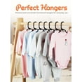 thumbnail image 4 of ACSTEP Baby Hangers 20 Pack, 11 inch Kids Plastic Hangers, Non-Slip Baby Hangers for Closet, Baby Clothes Hangers for Pants Shirts Outfit Onesie,Black, 4 of 8