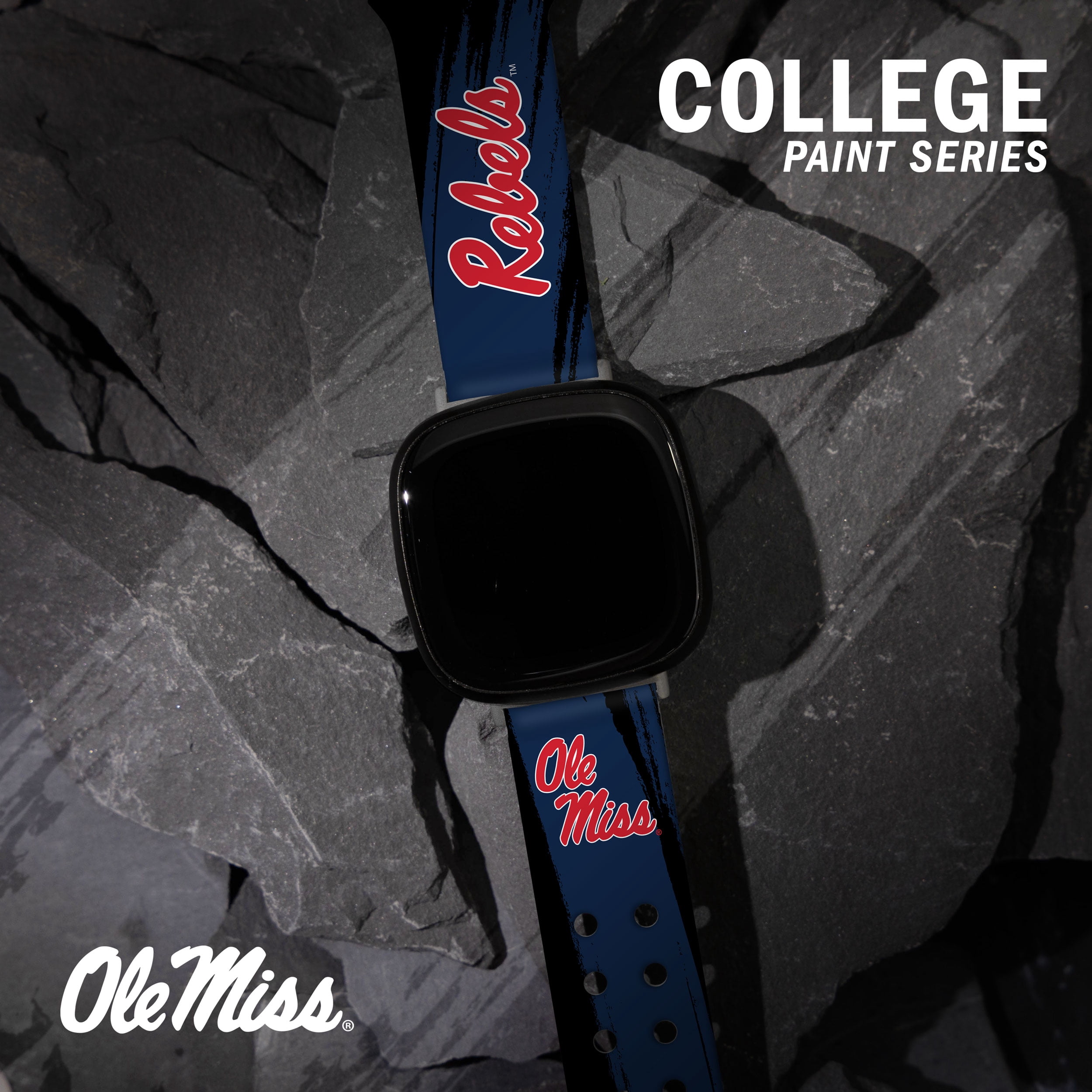 Mississippi HD Paint Stripe Unisex Watch Band for FitBit Versa 3 & Sense (Long)