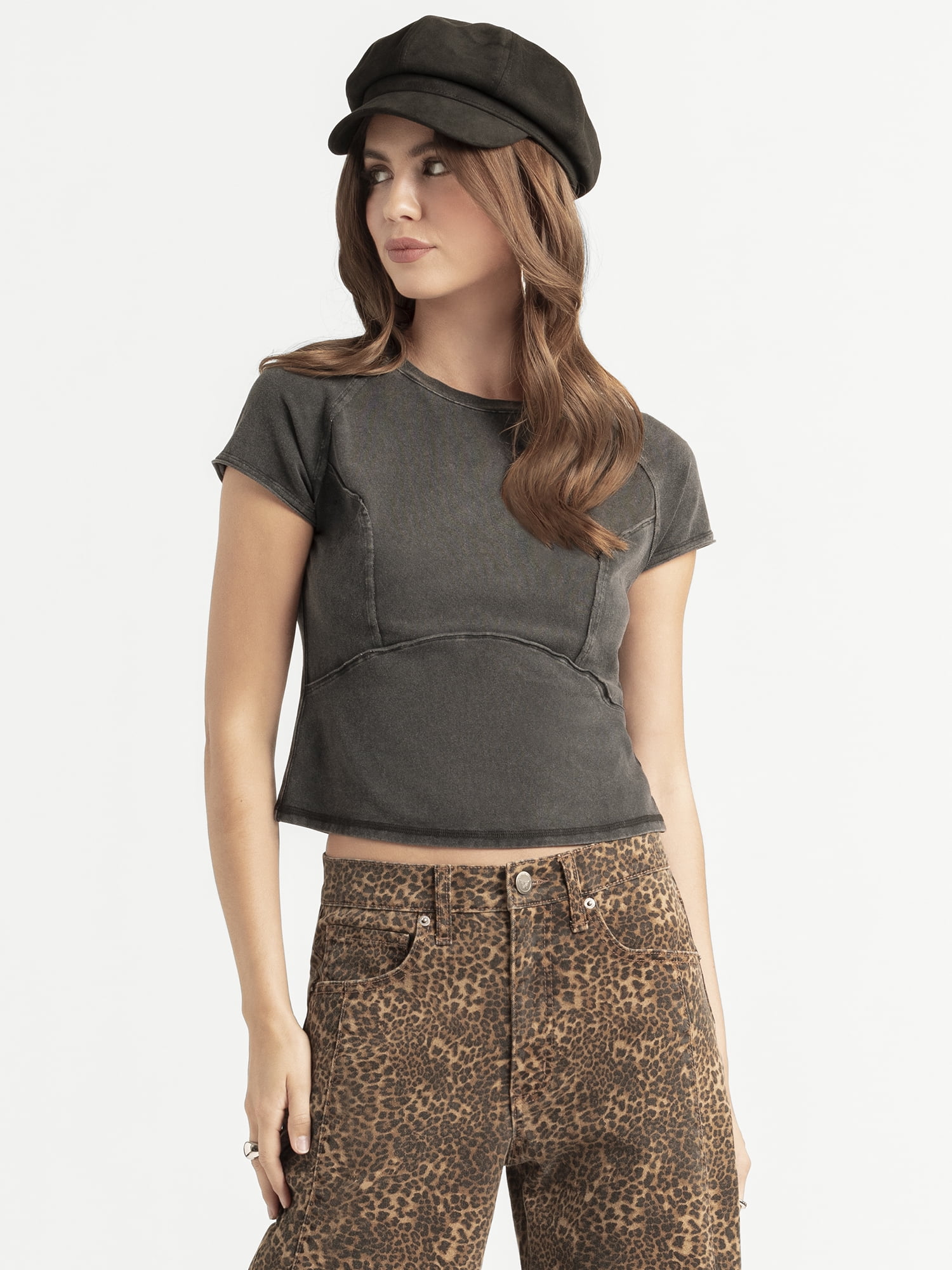 Jessica Simpson Women's Eydie Pieced Wash Tee, Sizes XS-XL