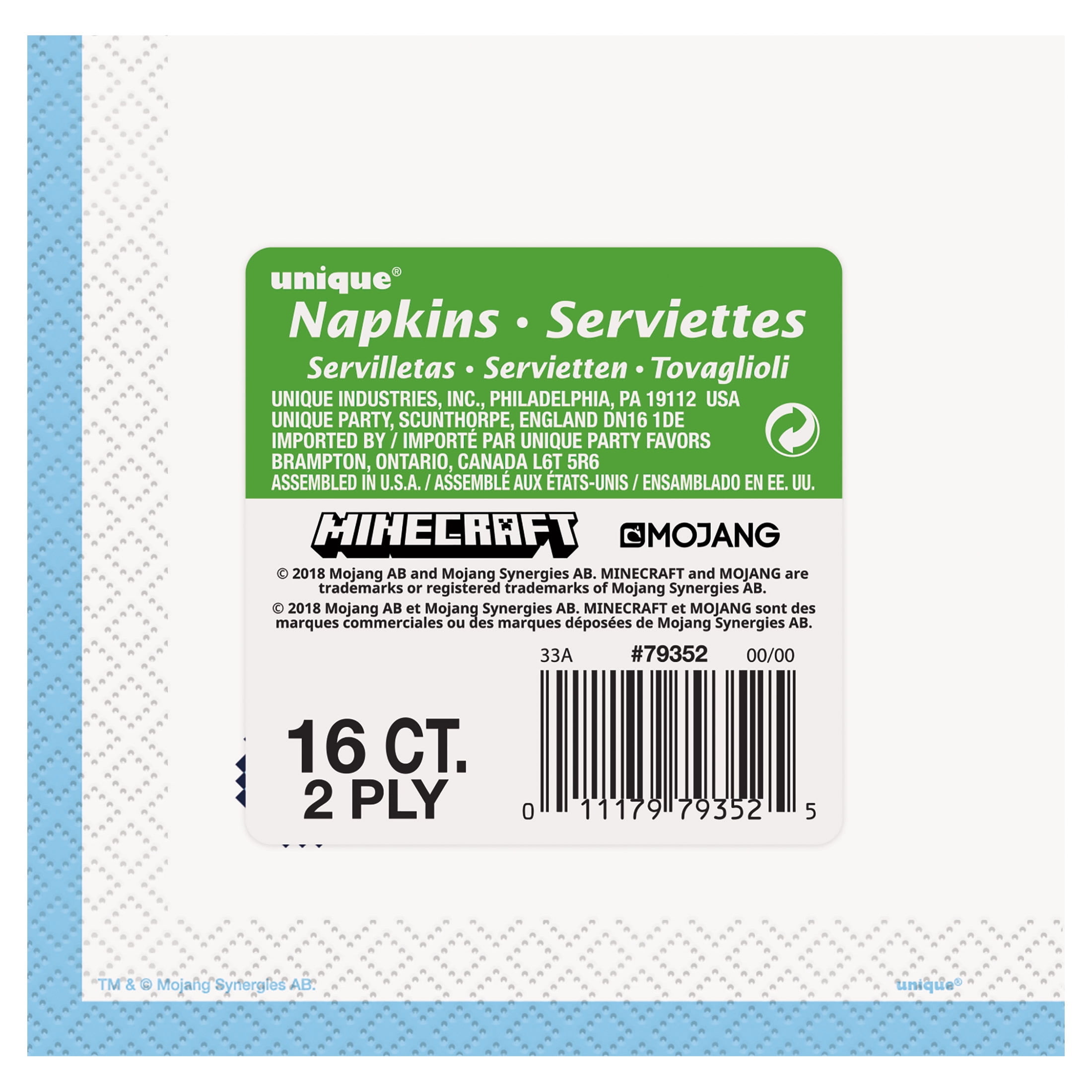 Lunch Napkins Minecraft -16 - CDU
