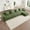 Green, variant on Newest Modular 4 Seat L Shape Sectional Boneless Sofa, Cloud Sectional Couch,Deep Seat, Modern Modular 4-Seat Sofa Couch,Throw Pillows,1 Movable Ottoman, Corduroy Fabric Camel