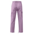 thumbnail image 5 of Axiiglly Cargo Pants for Men, Casual Cotton Elastic Waist Straight Leg Outdoor Hiking Work Pants with Multi Pockets M-3XL, 5 of 8