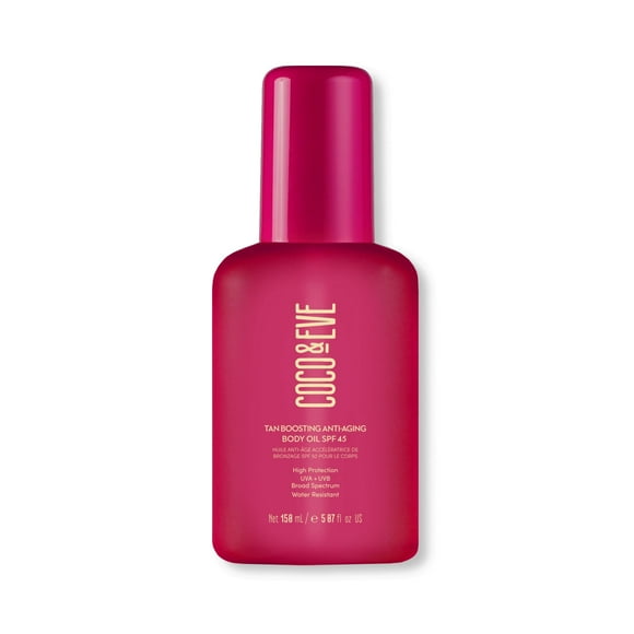 Aceite corporal Coco & Eve Tan Boosting SPF45 150 ml antienvejecimiento