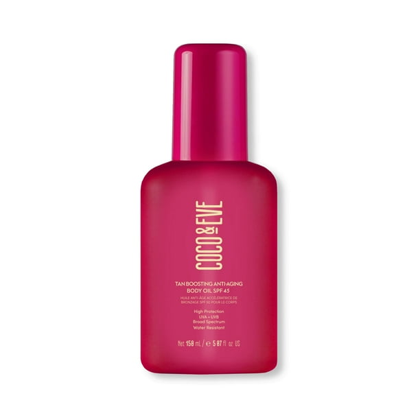Aceite corporal Coco & Eve Tan Boosting SPF45 150 ml antienvejecimiento