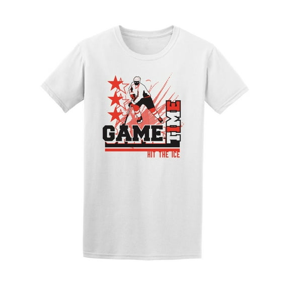 Hockey Game Time: Hit The Ice T-Shirt Men -Image by Shutterstock, Male 3X-Large