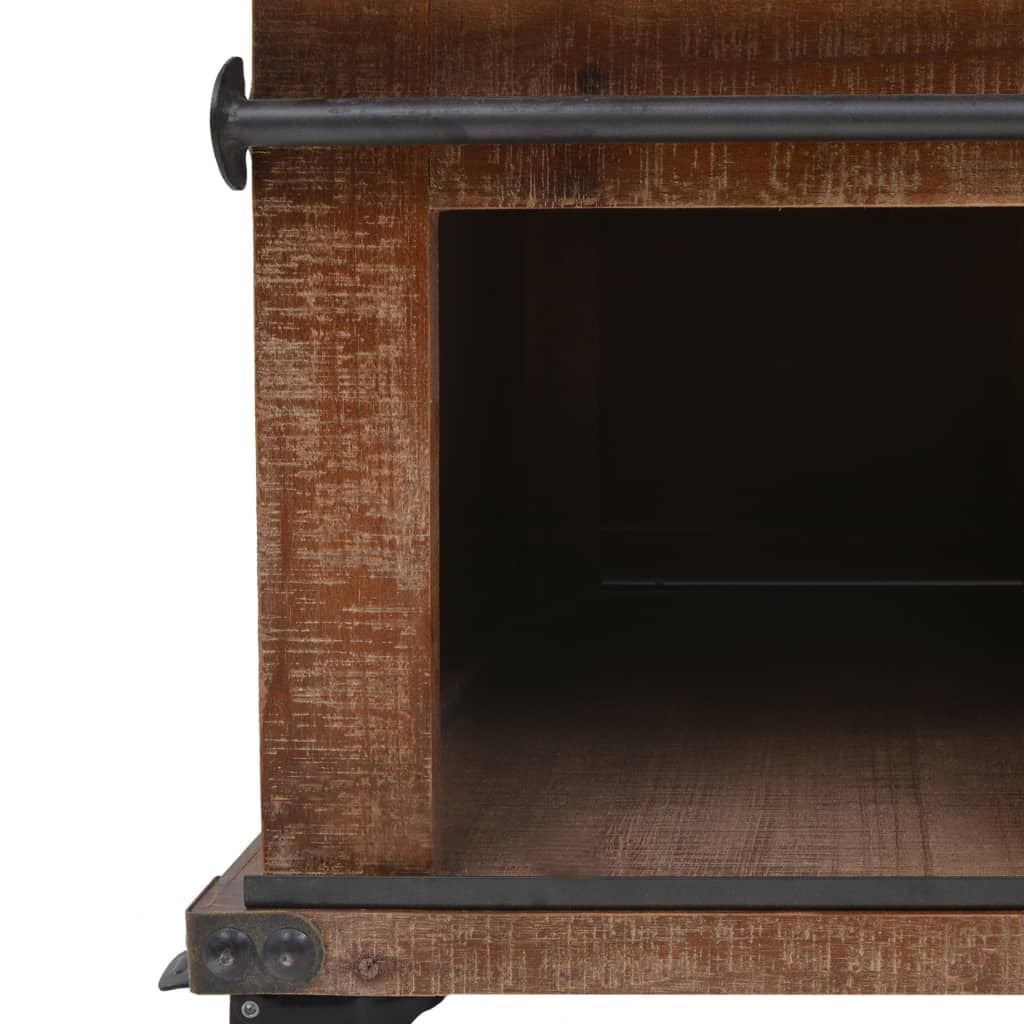 Kepooman 2-tier Rectangular Coffee Table for Home Farmhouse, Brown