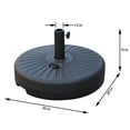 thumbnail image 2 of Kool 80 LBS Free Standing Patio Round Water Filled Umbrella Base 20" Round Umbrella Stand in Black, 2 of 5