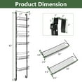 thumbnail image 4 of Yardi Yard Over the Door Pantry Organizer Rack with Adjustable Door Hook and 6 Basket,, 4 of 9