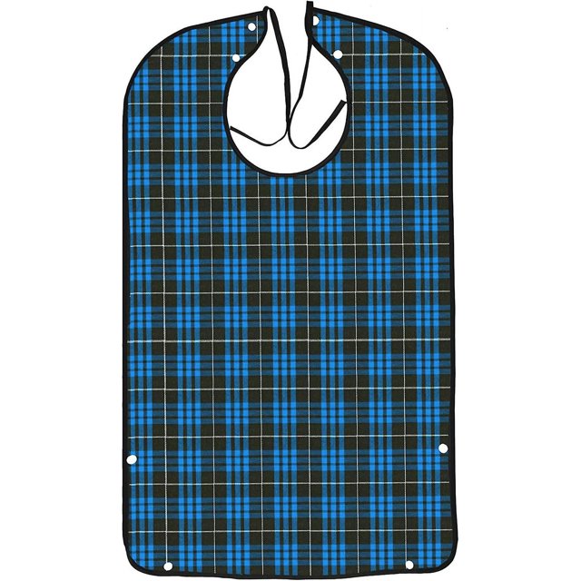 Baberos para adultos Baberos impermeables para comedor protectores de ropa lavables a máquina con recogedor de migas para mujeres mayores