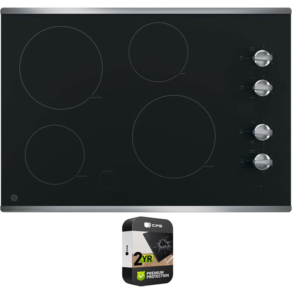 GE JP3030SJSS 30 inch BuiltIn Knob Control Electric Cooktop Stainless