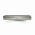 thumbnail image 3 of Titanium Polished Grooved Comfort Back Ring Size: 8; for Adults and Teens; for Women and Men, 3 of 6