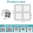 thumbnail image 2 of 100-Pack Disposable Drain Stickers for Shower & Sink , Hair Catcher & Filter Screen Stops Clogs in Bathtub, Bathroom, Kitchen Floor Drains, 2 of 5