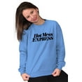 thumbnail image 3 of Hot Mess Express Rebel Girly Messy Women Plus Size Crewneck Sweatshirt Brisco Brands 2X, 3 of 5