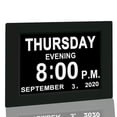 thumbnail image 1 of Reloj JALL con calendario digital y alarma, pantalla grande de 8 pulgadas, color negro, 1 of 5