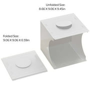 Bower Mini Foldable Photo Light Box - 9 Product Photography Light Box, Front/Rear LED Lights, 6 Double Sided HD Backgrounds