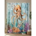 thumbnail image 4 of Shower Curtain Shower Curtains for Bathroom, Waterproof Polyester Shower Curtain Set with Hooks, Stall Long Size 54"x78", 4 of 6