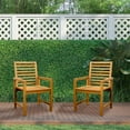 thumbnail image 6 of TrumanPick Set of 2 Outdoor Patio Dining Chairs, Waterproof Acacia Wood Armrest Chairs, Teak, 6 of 7