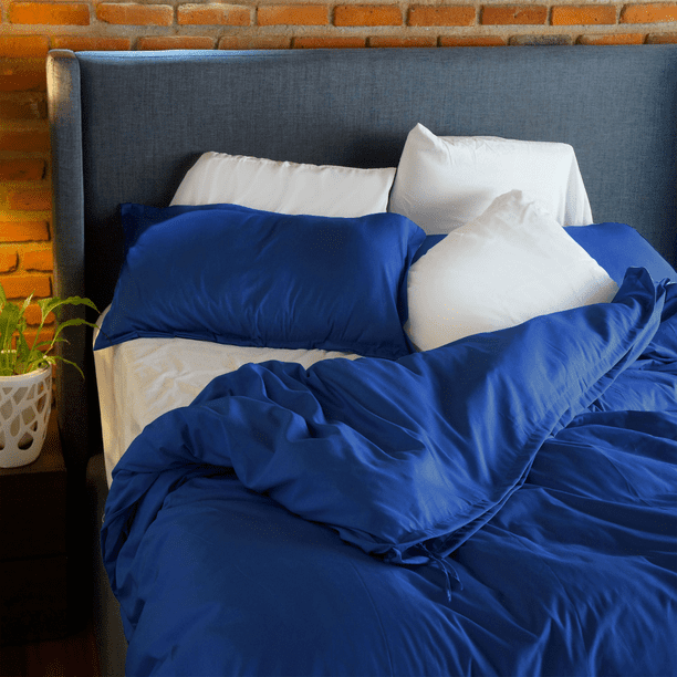 Juego de Fundas para Duvet Koala -Microfibra Ultra suave -Matrimonial/Queen -Marino Rebeca Koala Fundas para Duvet Koala