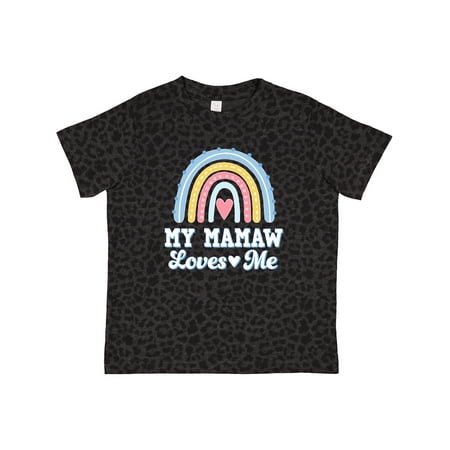 

Inktastic My Mamaw Loves Me Girls Retro Rainbow Gift Toddler Toddler Girl T-Shirt