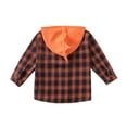 thumbnail image 3 of LOVEBAY Toddler Boys Plaid Hoodie Jackets Dinosaur Button Down Long Sleeve Spring Fall Hooded Sweatshirt Coat for Kids 1-6 Years, 3 of 8