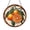 Acrylic 3.5 Inch, variant on Orange Fruit with Green Leaves Stained Glass Suncatcher, Kitchen Window Hanging Decor, Botanical Art Glass Panel Accent, Fresh Home Decoration, Unique Gift Idea