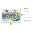 thumbnail image 2 of Swim Like a Fish (ʻAukai Kohu Like He Iʻa) - Hawaiian Children - From an Original Watercolor Painting by Janet Stewart - Fine Art Matte Paper Print (Unframed) 24x32in, 2 of 4