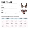 thumbnail image 2 of Kdxio Many Kind Of Flowers Print Women's 2 Piece High Waisted Wrap Spaghetti Strap Summer Swimsuit Bikini Set-Large, 2 of 5