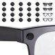 thumbnail image 2 of 20 pegatinas de sombreado para gafas inteligentes, reutilizables, suaves, adhesivas, cubiertas para indicadores LED, pegatinas de privacidad negras mate, accesorios para gafas inteligentes., 2 of 8