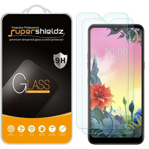 [2-Pack] Supershieldz for LG K50s Tempered Glass Screen Protector, Anti-Scratch, Anti-Fingerprint, Bubble Free