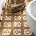 thumbnail image 6 of 10Pcs Vintage Floral Wood Grain Peel and Stick Floor Tiles， 12x12in Covers 10 Sq. Ft. SelfAdhesive DIY Vinyl Flooring， Waterproof & Removable for Bathroom， Kitchen， Living Room， Staircase, 6 of 8