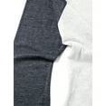 thumbnail image 3 of Hat and Beyond Mens Premium Baseball 3/4 Sleeve Raglan T-Shirt with Two Tone Contrast, 3 of 6