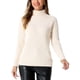 thumbnail image 1 of Suéter de cuello alto INSPIRE CHIC para mujer, de manga larga, de punto elástico, abrigo de invierno, blanco, L, 1 of 1