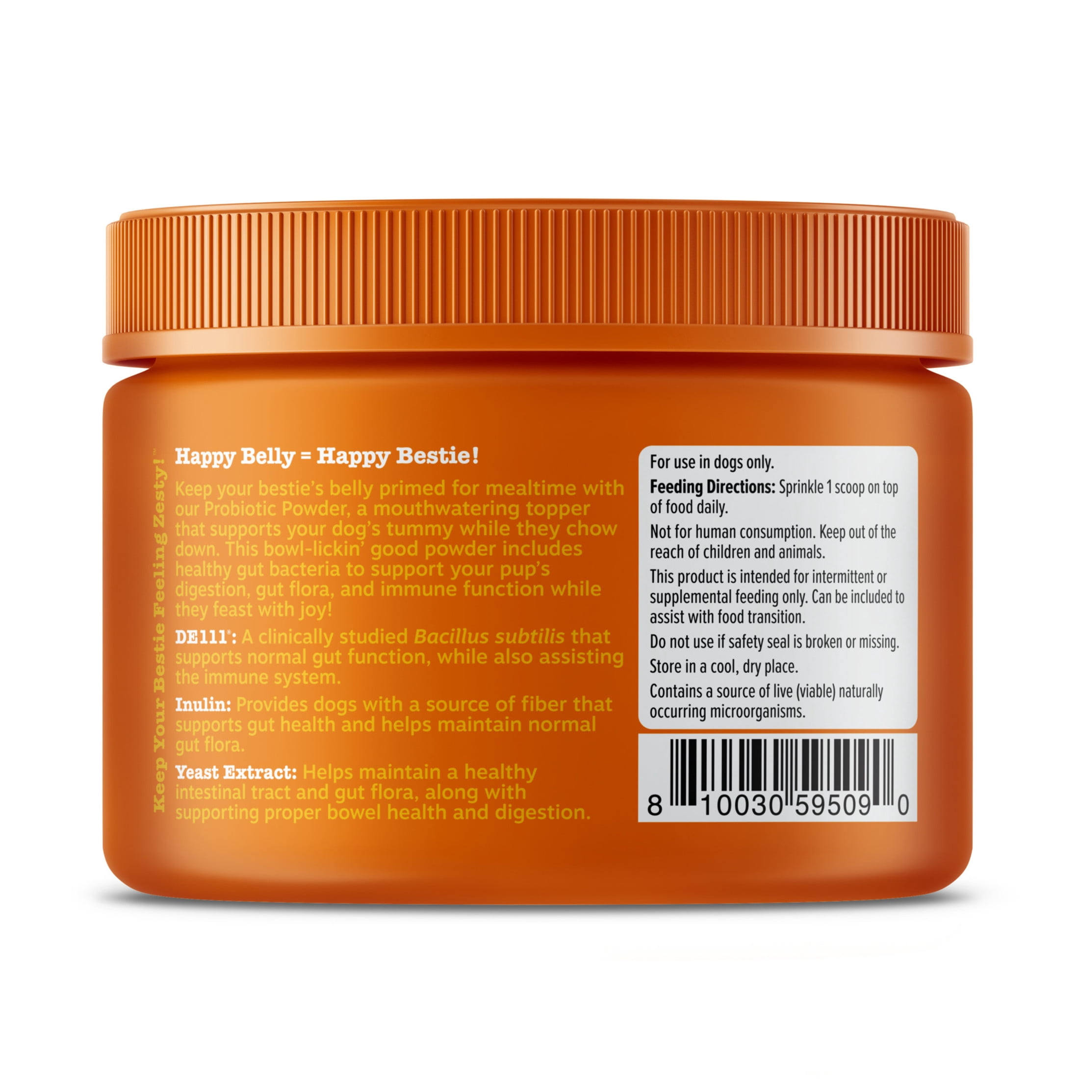 Zesty Paws Probiotic Powder Pumpkin Flavor Dog Supplement, 150g