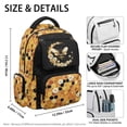thumbnail image 7 of Jeiento Kids School Backpack for Girls, Water-Resistant Polyester 17 Inch Large Capacity Bookbag with Adjustable Straps, Honeycomb Bee Daypack for Elementary School, Short Trips, Daily Use, 7 of 7