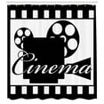 thumbnail image 3 of Ambesonne Movie Theater Shower Curtain, Film Strip Frame, 69"Wx84"L, Black White, 3 of 3