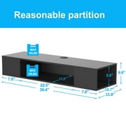 FITUEYES Modern Wall Mounted Floating Television Stand Media Console, Black, Cable Management, 39.4 in Length