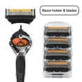 thumbnail image 4 of Shaving razor Shaver Five Layer Blade Manual Razor Blade, Men's Razor Vintage Beard Blade 5 Blade Razor Holder, 4 of 5