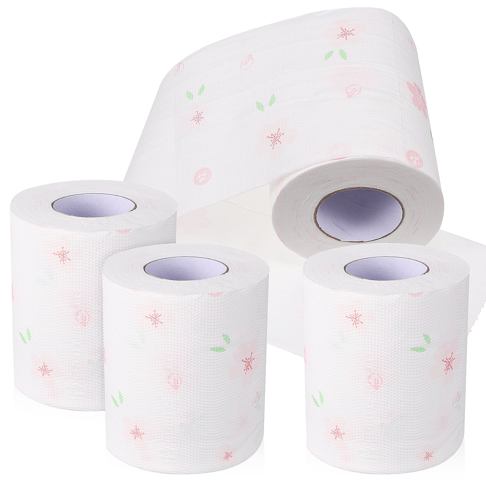ETEREAUTY Decorative Flower Pattern Toilet Paper for Comfortable Bath Tissue