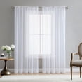 thumbnail image 4 of Cortinas de tul blanco para decoración de sala de estar, supersuaves, gran sensación en la mano, velo moderno Chif, 6 uds., 4 of 5