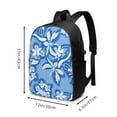 thumbnail image 4 of YFYANG 17" Laptop Backpack, Blue Flower Doodle Fashion Travel Work Backpack with USB and Headphone Cable Interface for Men and Women, 4 of 8