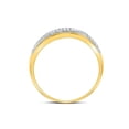thumbnail image 4 of 10kt Yellow Gold Mens Round Diamond Wedding Band Ring 3/8 Cttw, 4 of 4
