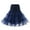 Navy Blue, variant on Huanledash Retro Women Solid Color Wedding Bridal Underskirt Crinoline Tutu Tulle Petticoat