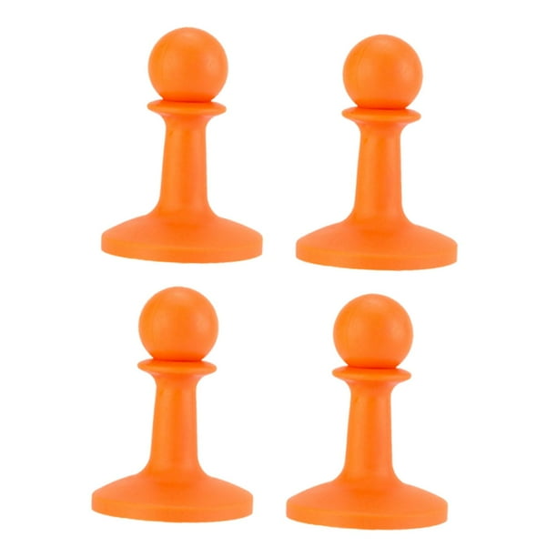 4 tapas protectoras para lona de tienda de campaña, de goma, resistentes, para puntas de poste de tienda, ligeras, para montañismo y mochileros. Naranja