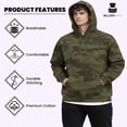 thumbnail image 6 of BILLIONHATS 24 Pack Wholesale Green Camo Hoodie Sweatshirts, Mens Heavyweight Fleece Lined Pullover Hoodies, Bulk Adults Sweatshirts, Homeless Donation (2X-Large), 6 of 7