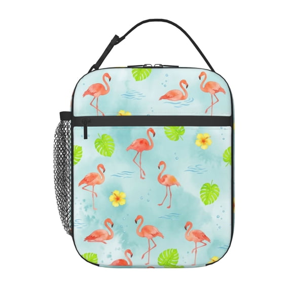 Flamingo Lunch Bag For Woman - Flamingos Theme Leakproof Insulated Thermal Lunchbox, Portable Reusable Lunch Box For Work Picnic Office Travel