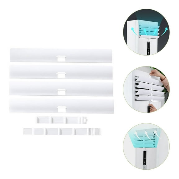 SWETRACE 1Pack White PP Air Conditioner Wind Deflector for Summer Cooling 47x12x3cm
